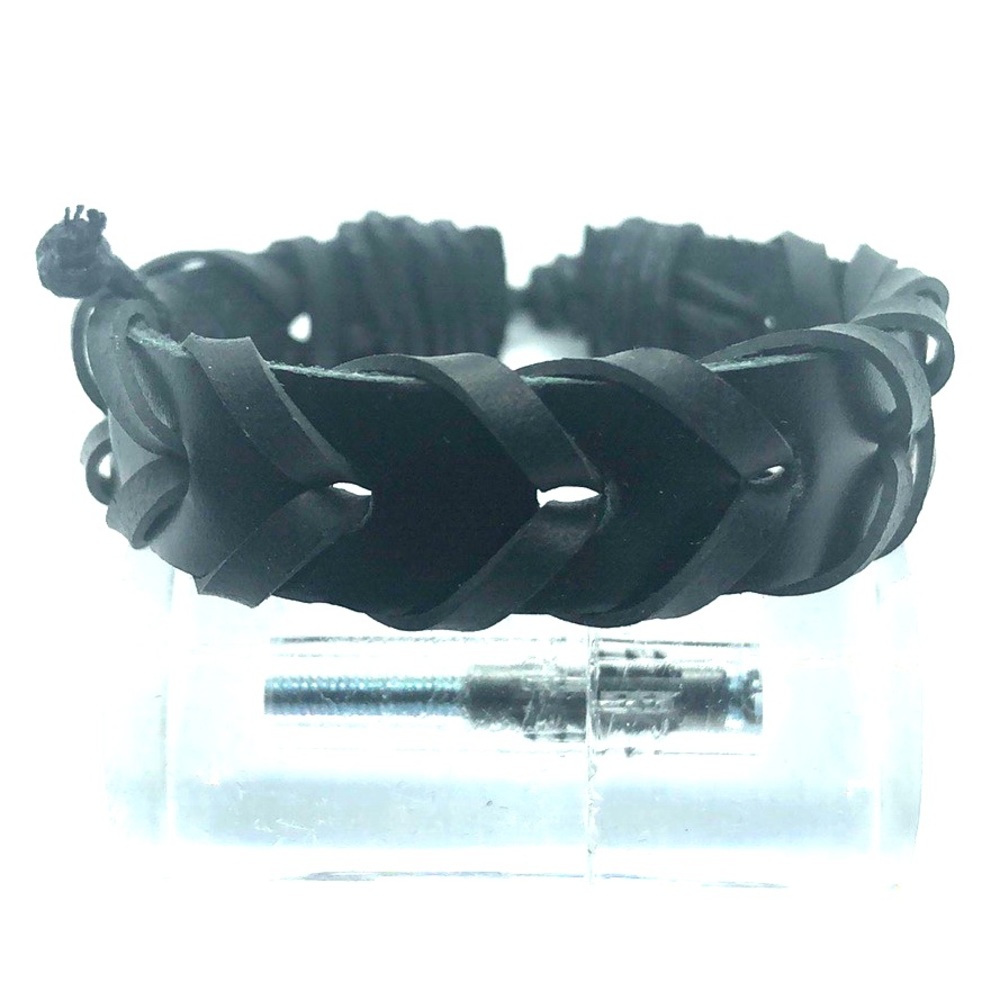 Black Leather Bracelet